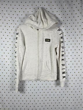Victorias Secret Pink Full Zip Hoodie Jacket Sweater Coat SMALL
